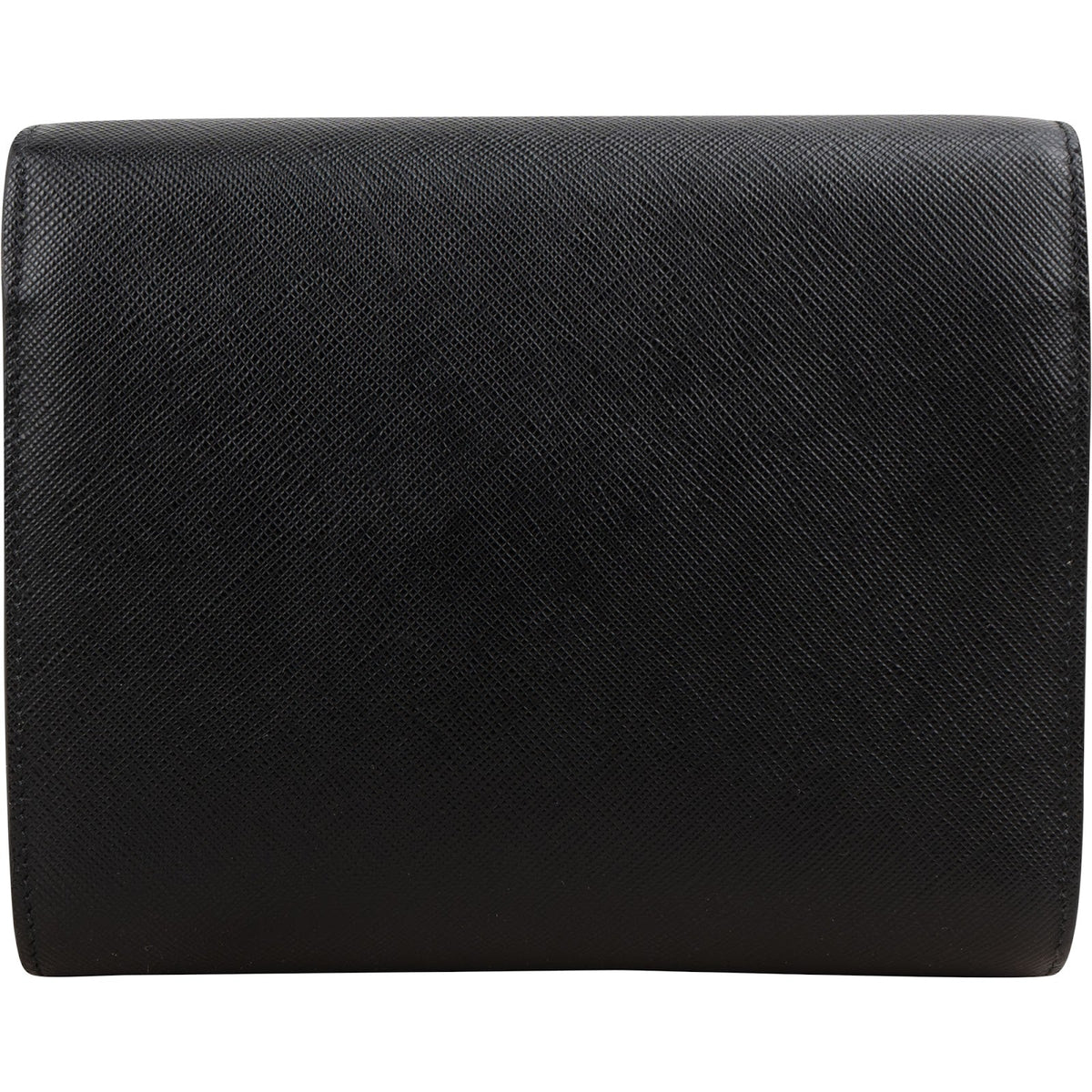 Prada Saffiano Leather Round Lock Flap Small Crossbody Bag