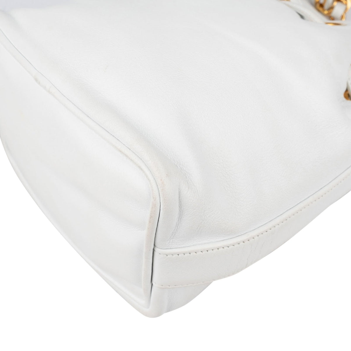 Chanel Lambskin CC Drawstring Bucket Crossbody Bag
