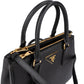Prada Black Saffiano Leather Small Galleria Handbag