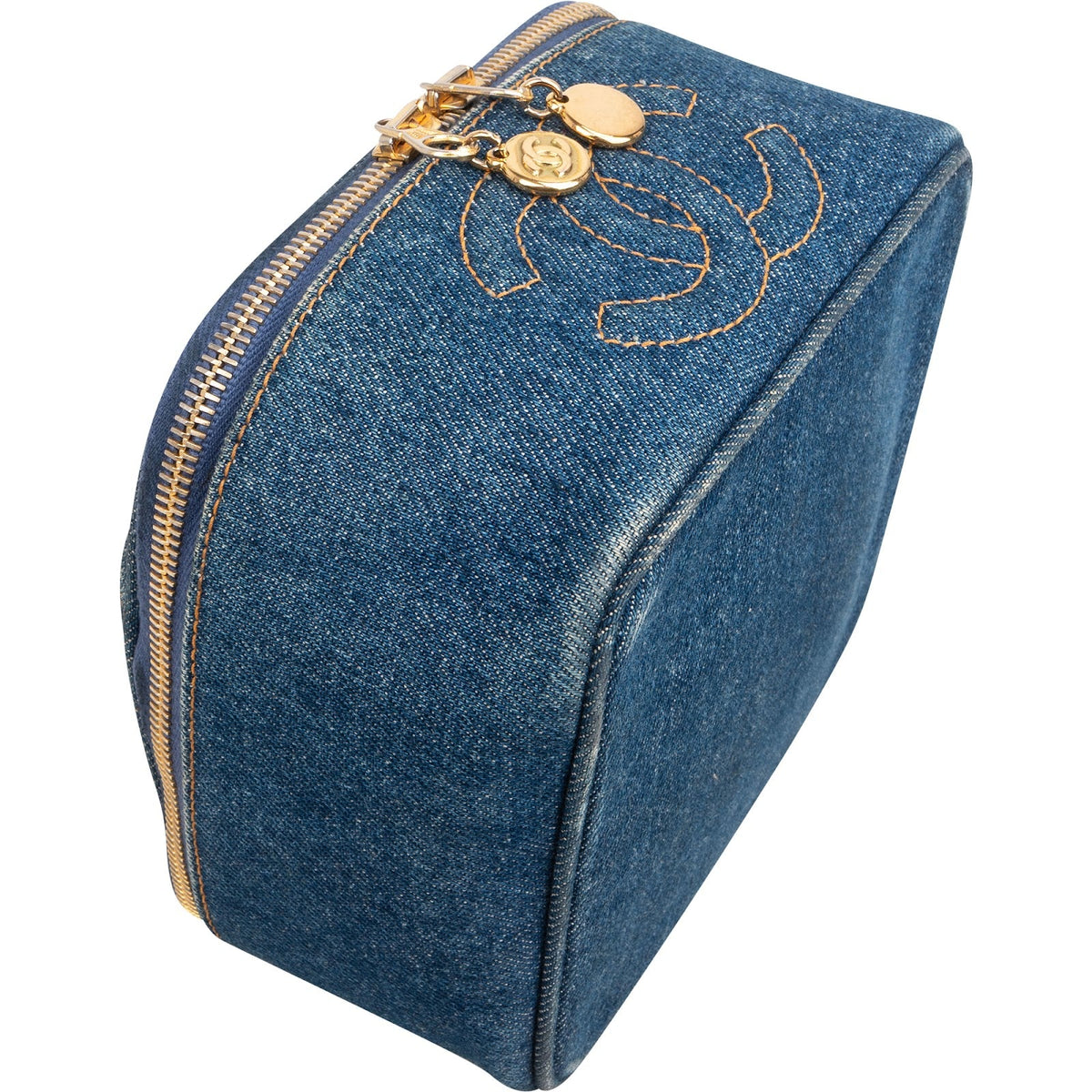 Chanel Denim CC Vanity Case Handbag
