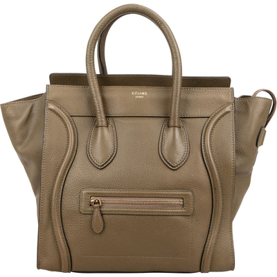 Céline Grained Calfskin Large Luggage Handbag