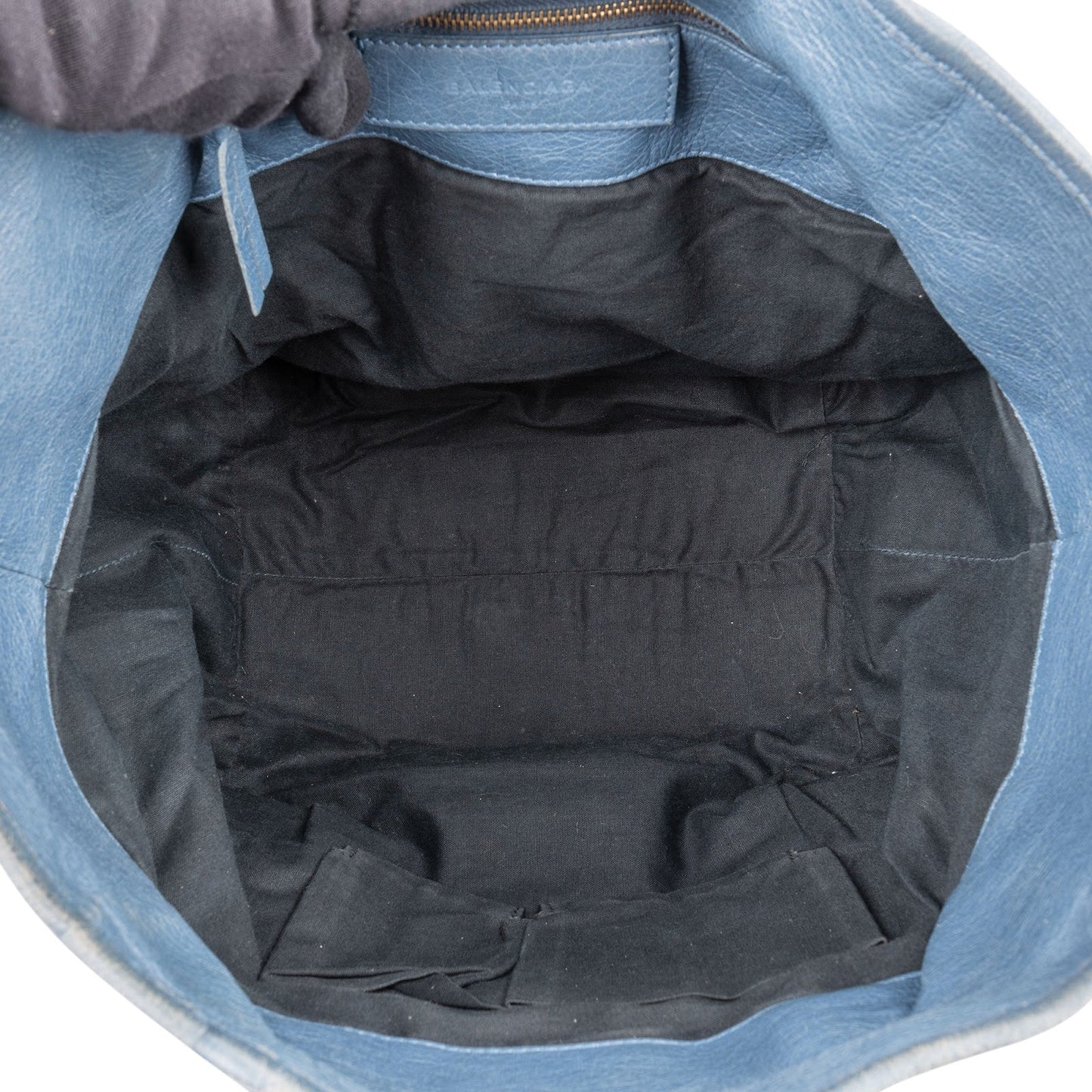 Balenciaga Blue Leather The Work City Tote Shoulder Bag