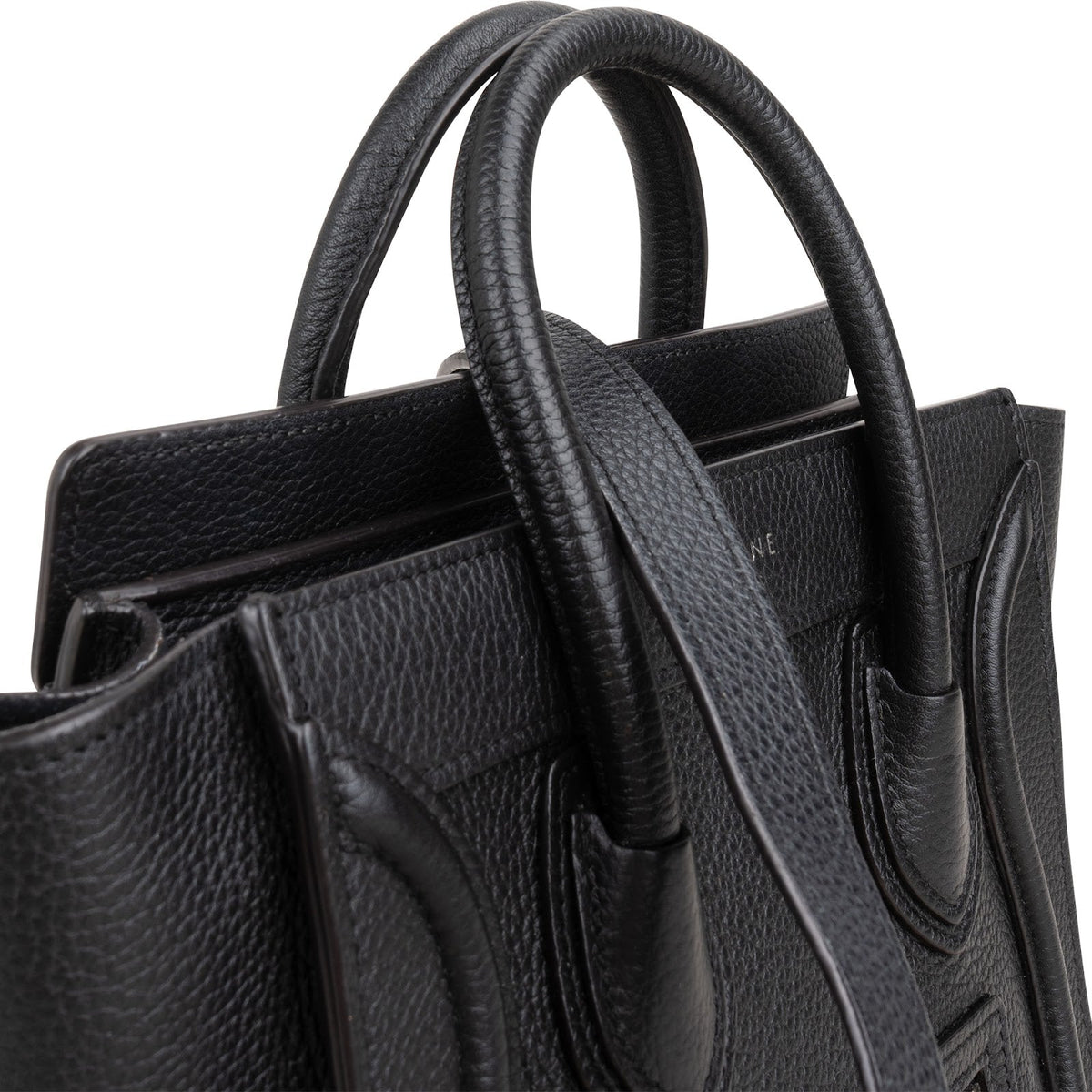 Céline Grained Calfskin Luggage Crossbody Handbag