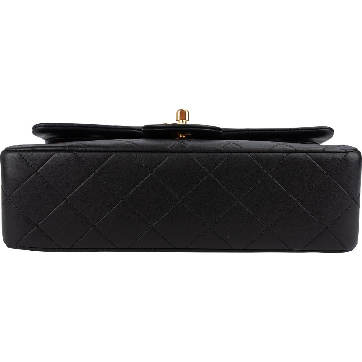 Chanel Quilted Lambskin 24K Gold Small Double Flap Shoulder Bag