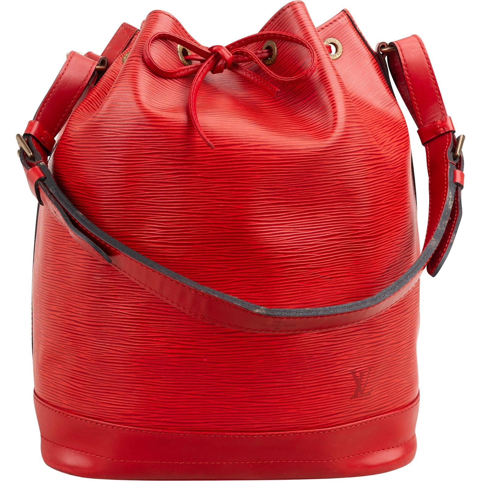 Louis Vuitton Red Epi Leather Sac Noé Grande Shoulder Bag