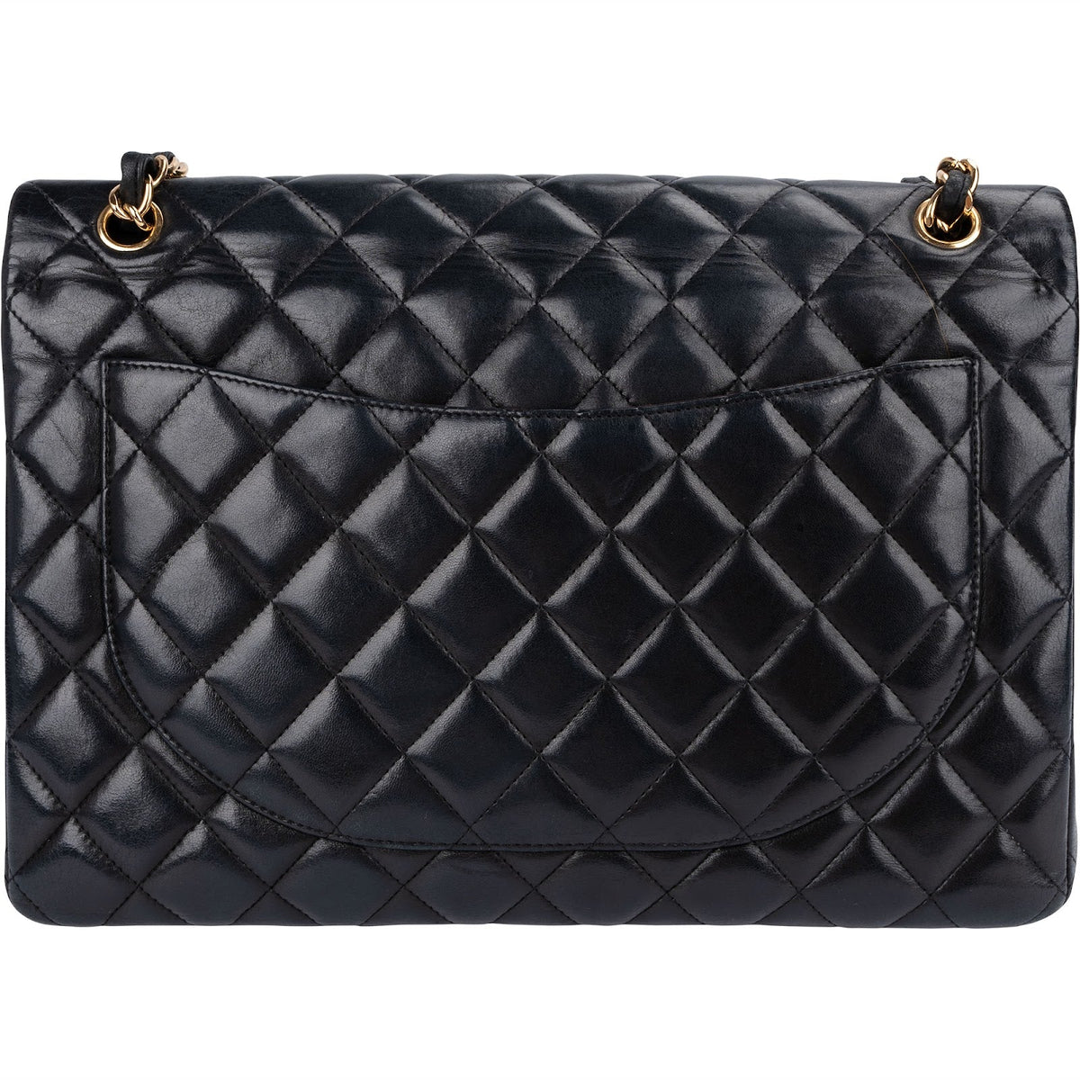 Chanel Quilted Lambskin Jumbo Double Flap Crossbody Bag