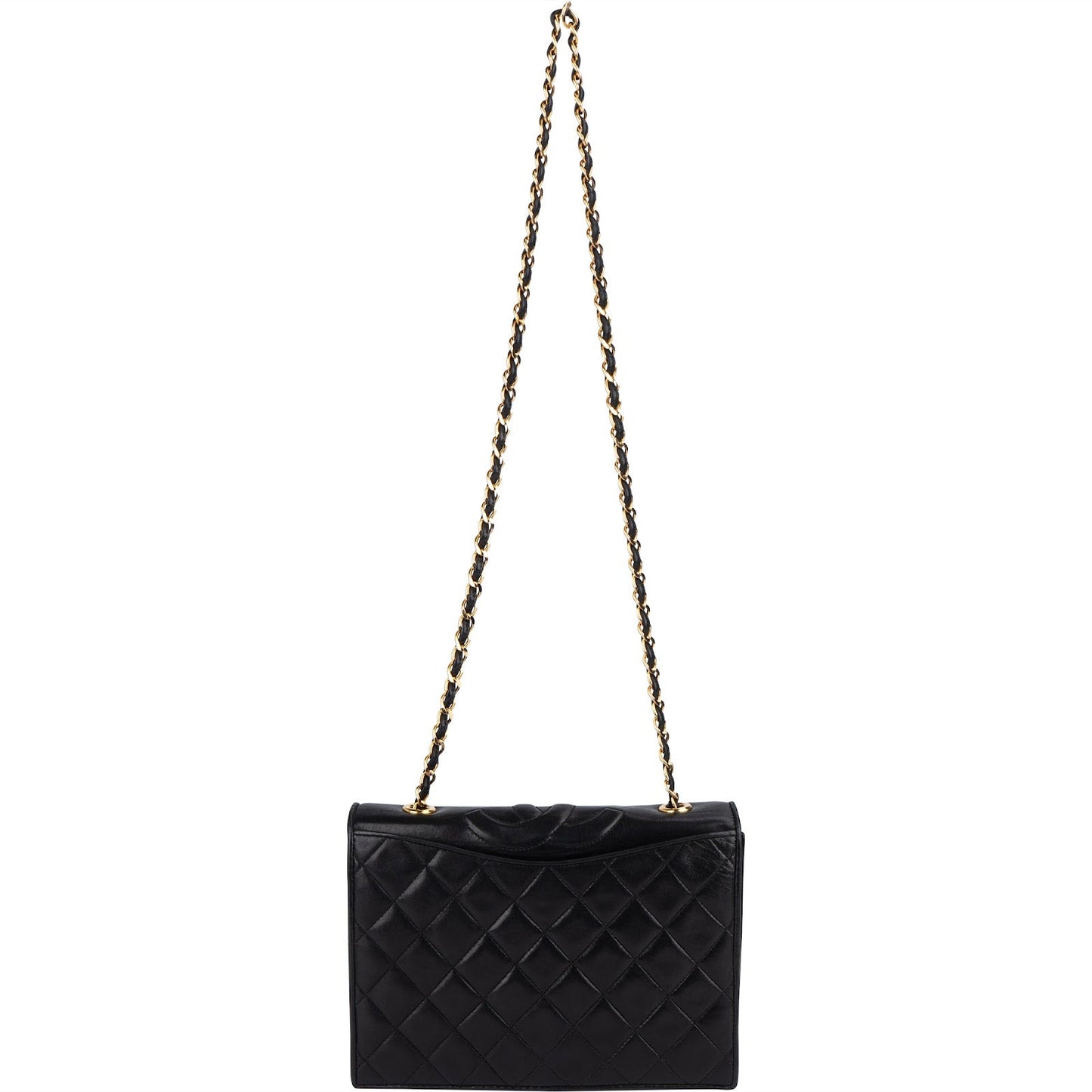 Chanel Quilted Lambskin CC Single Flap Shoulder Bag