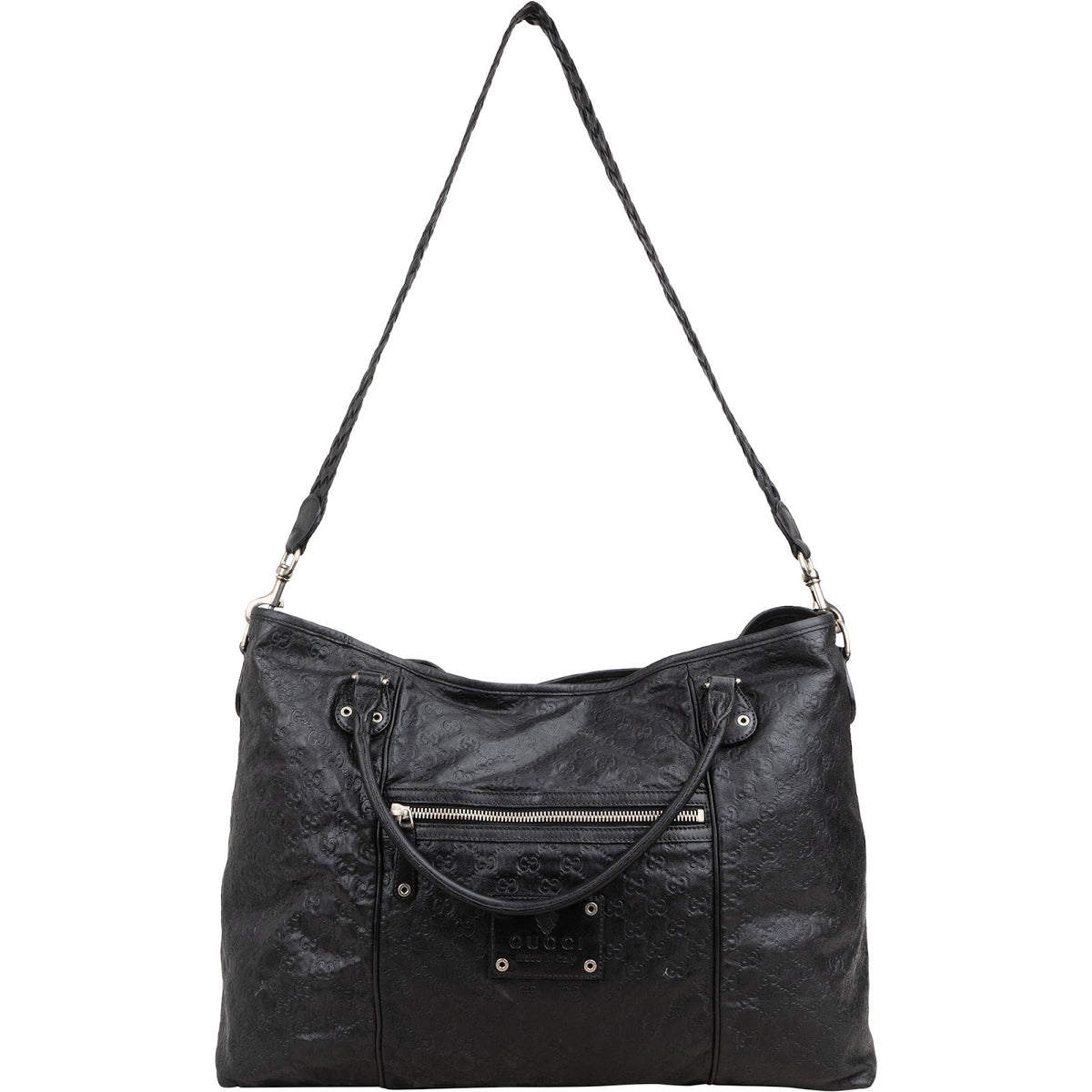 Gucci Guccissima Leather Crest Duffle Travel 60 Shoulder Bag