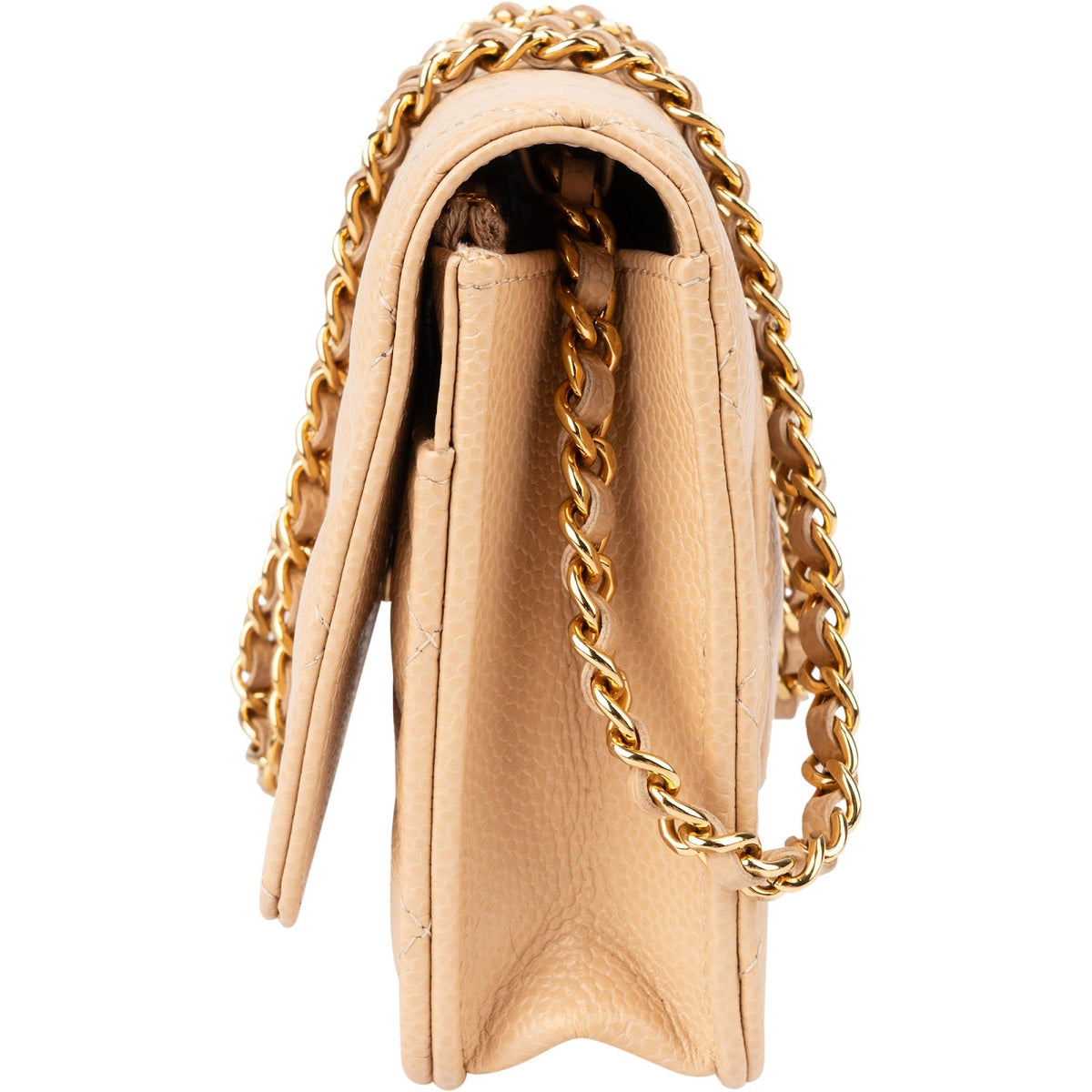 Chanel Quilted Caviar Leather Wallet On Chain Crossbody Bag