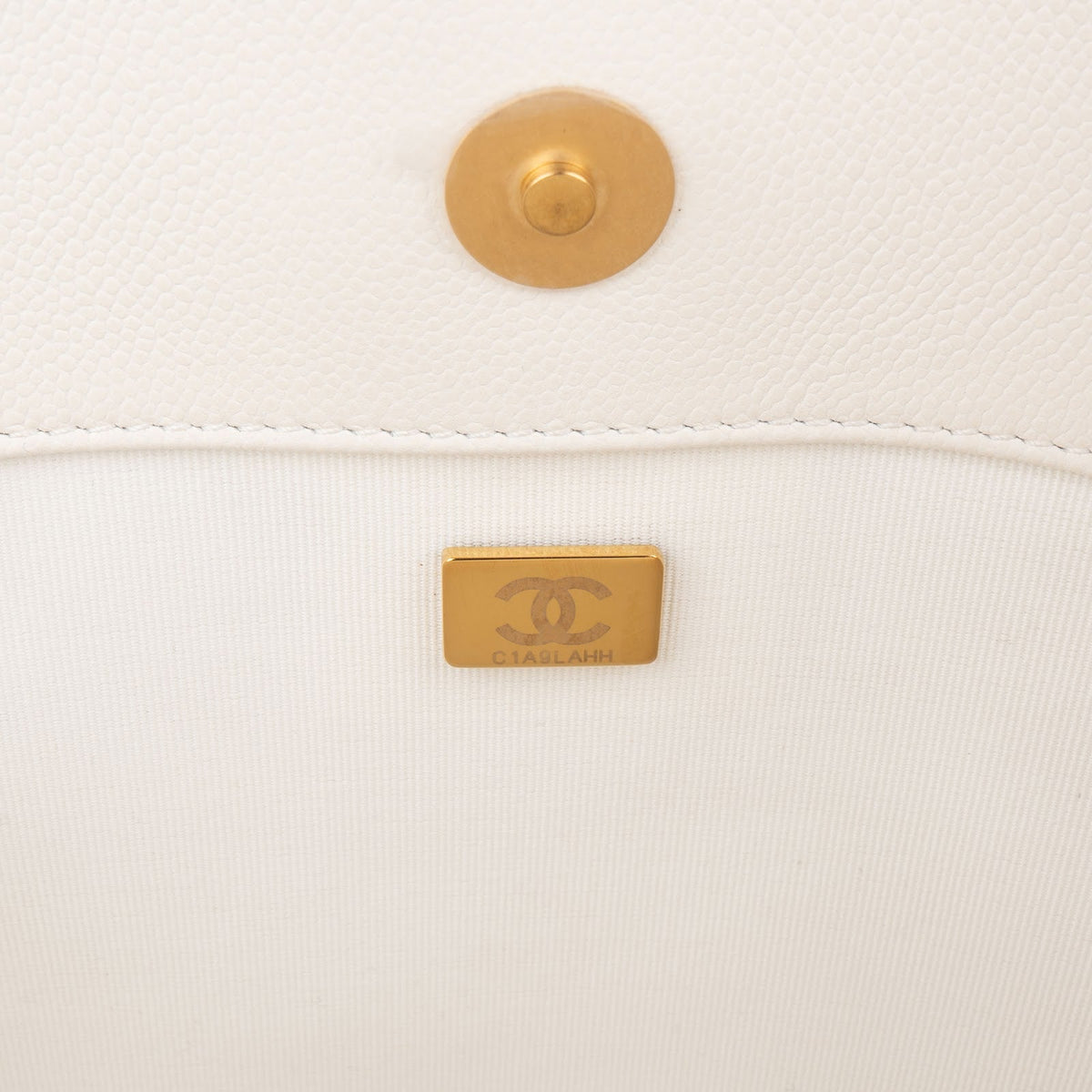 Chanel Stitching Caviar Leather Small Bowling Handbag