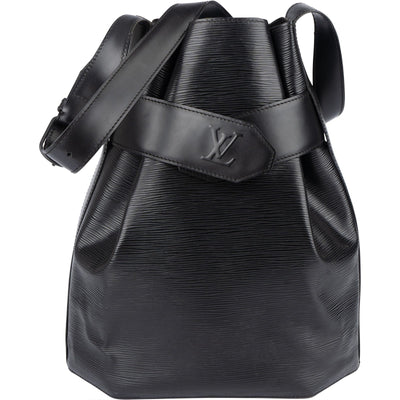 Louis Vuitton Noir Epi Leather Sac d'Epaule Shoulder Bag