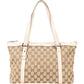 Gucci Monogram GG Canvas Abbey Tote Shoulder Bag