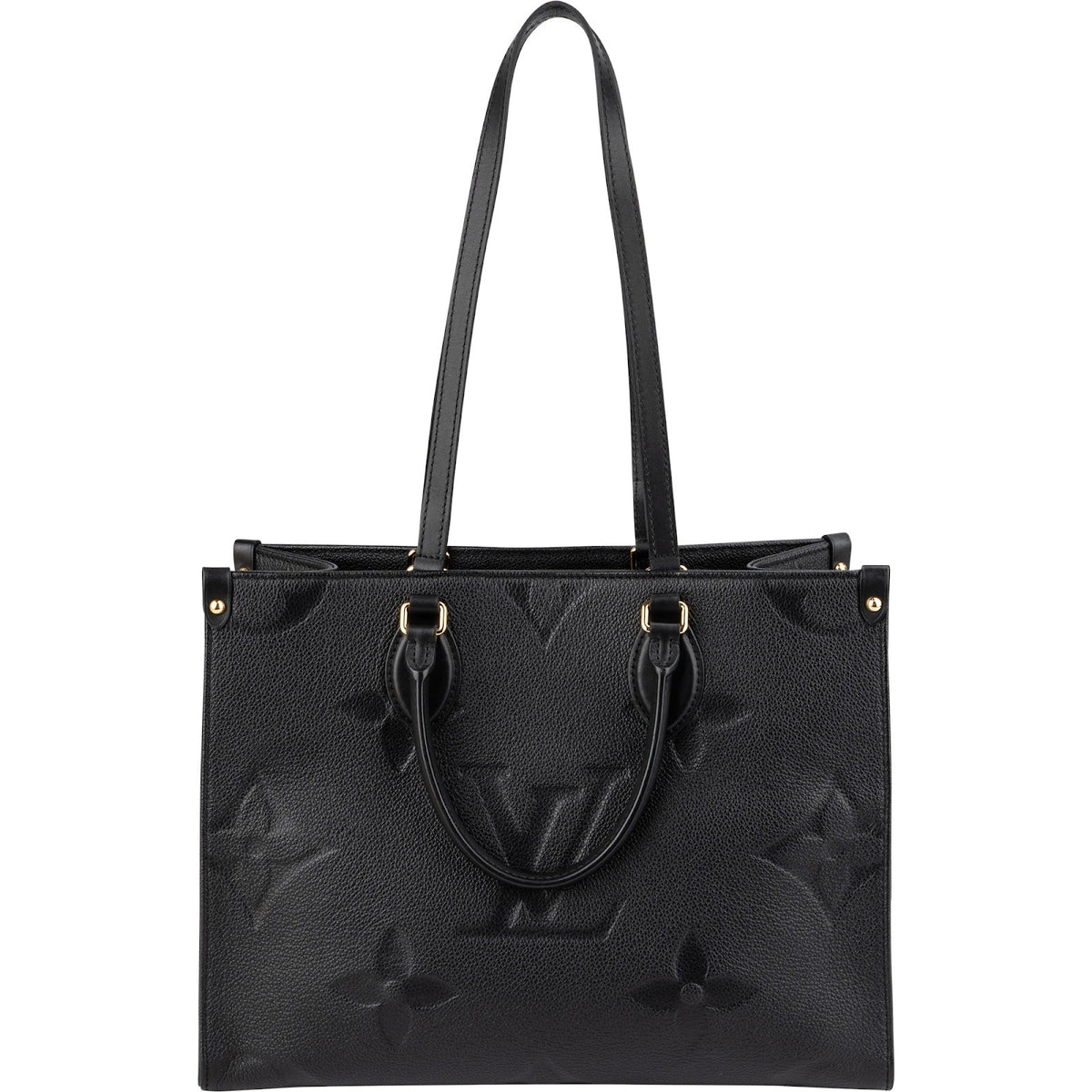 Louis Vuitton Noir Monogram Empreinte Leather OnTheGo MM Shoulder Bag