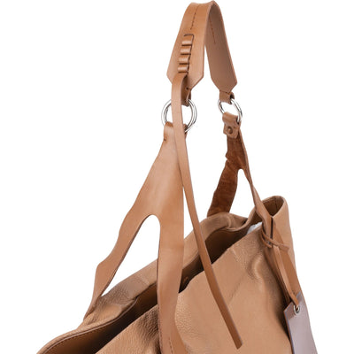 Miu Miu Vitello Madras Brown Leather Tote Shoulder Bag