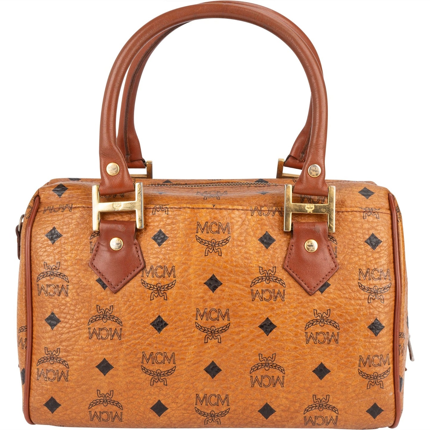 MCM Monogram Visetos Boston Handbag