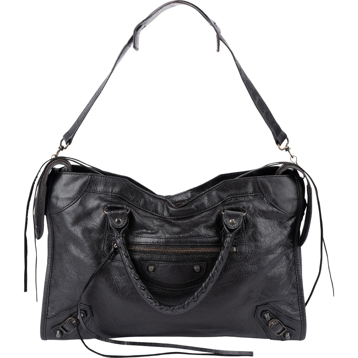 Balenciaga Black Leather Classic City Handbag