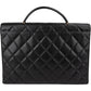 Chanel Quilted Caviar Leather 24K Top Handle Briefcase Handbag