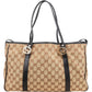 Gucci Monogram GG Canvas Twins Tote Shoulder Bag