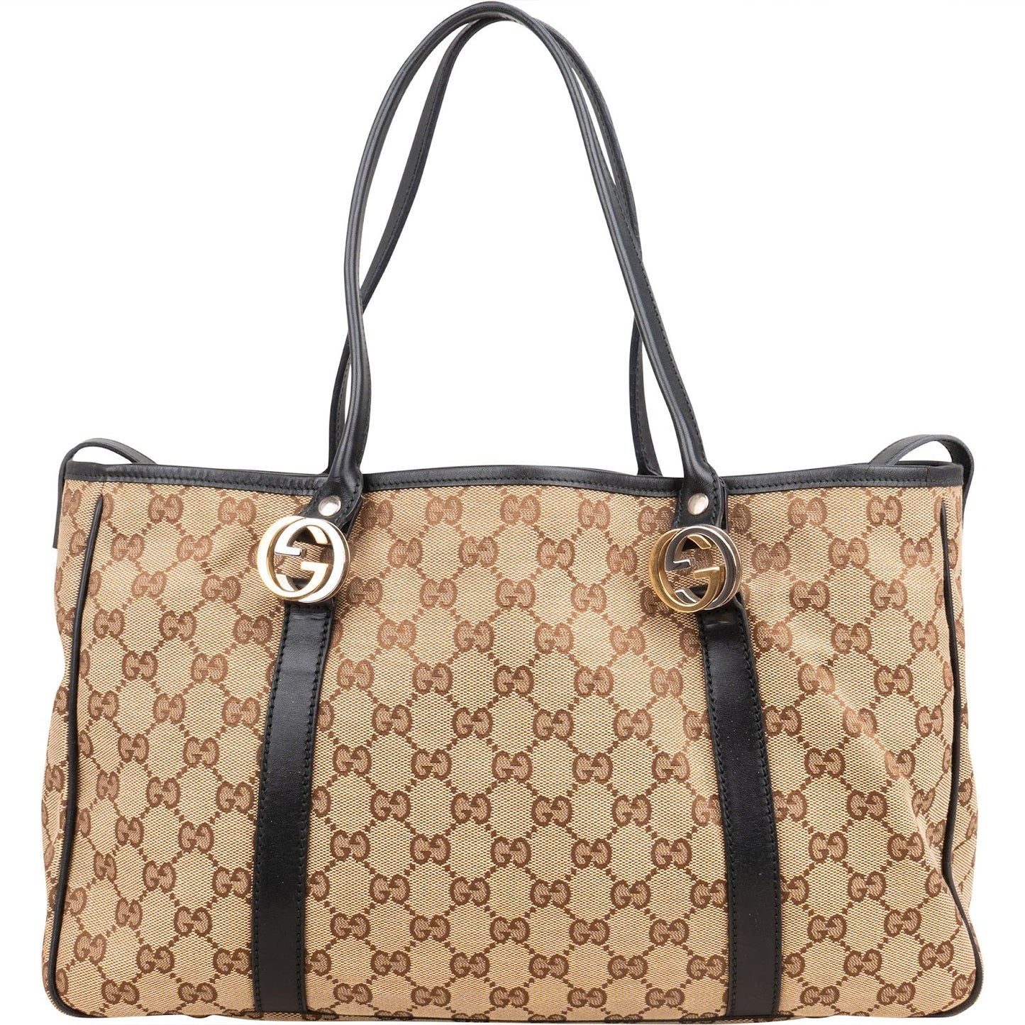 Gucci Monogram GG Canvas Twins Tote Shoulder Bag