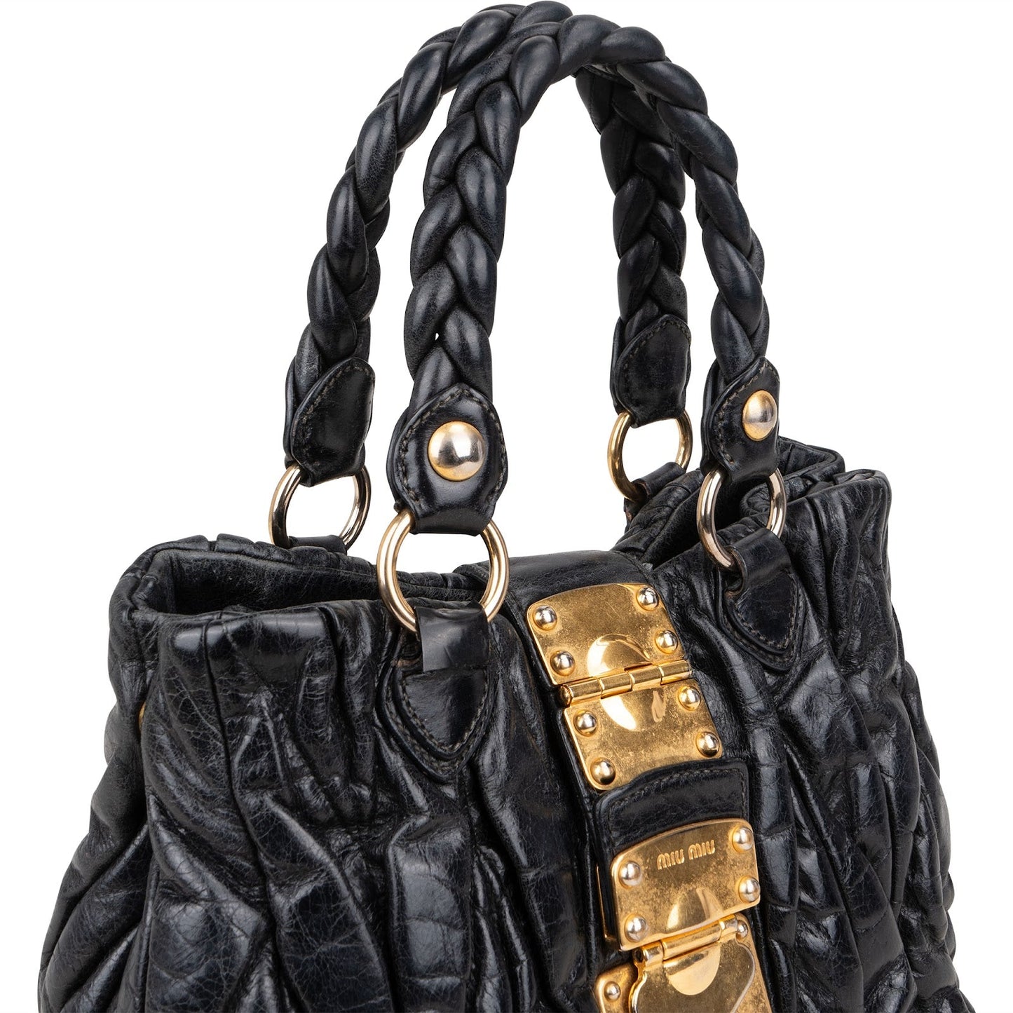 Miu Miu Quilted Leather Small City Handbag