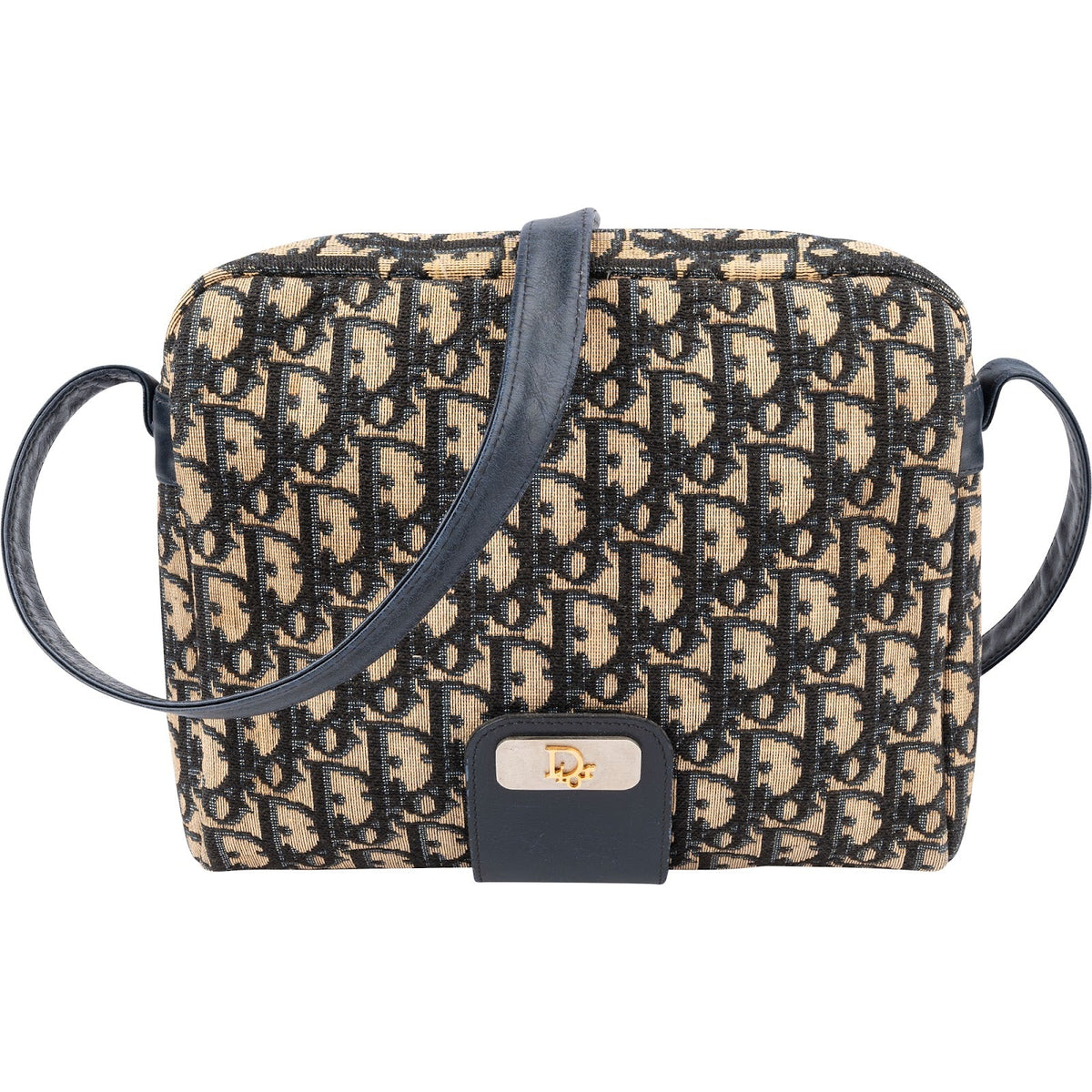 Christian Dior Trotter Monogram Canvas Upside Down Shoulder Bag
