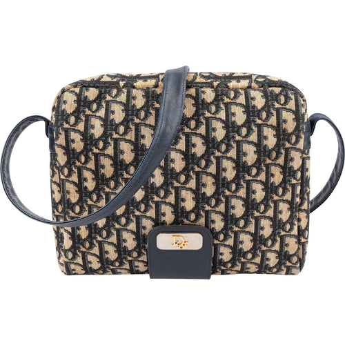 Christian Dior Trotter Monogram Canvas Upside Down Shoulder Bag