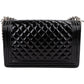Chanel Quilted Patent Caviar Leather Large Boy Single Flap Crossbody Bag