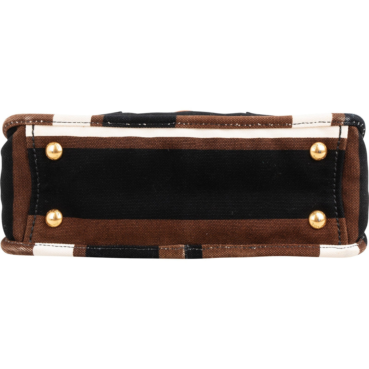 Prada Small Coffer aus gestreiftem Canvas – Ansicht 6