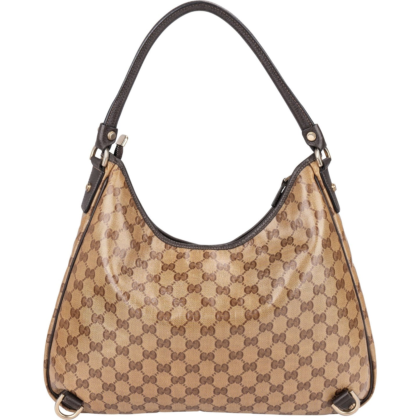 Gucci Monogram Crystal GG Abbey D-Ring Hobo Shoulder Bag
