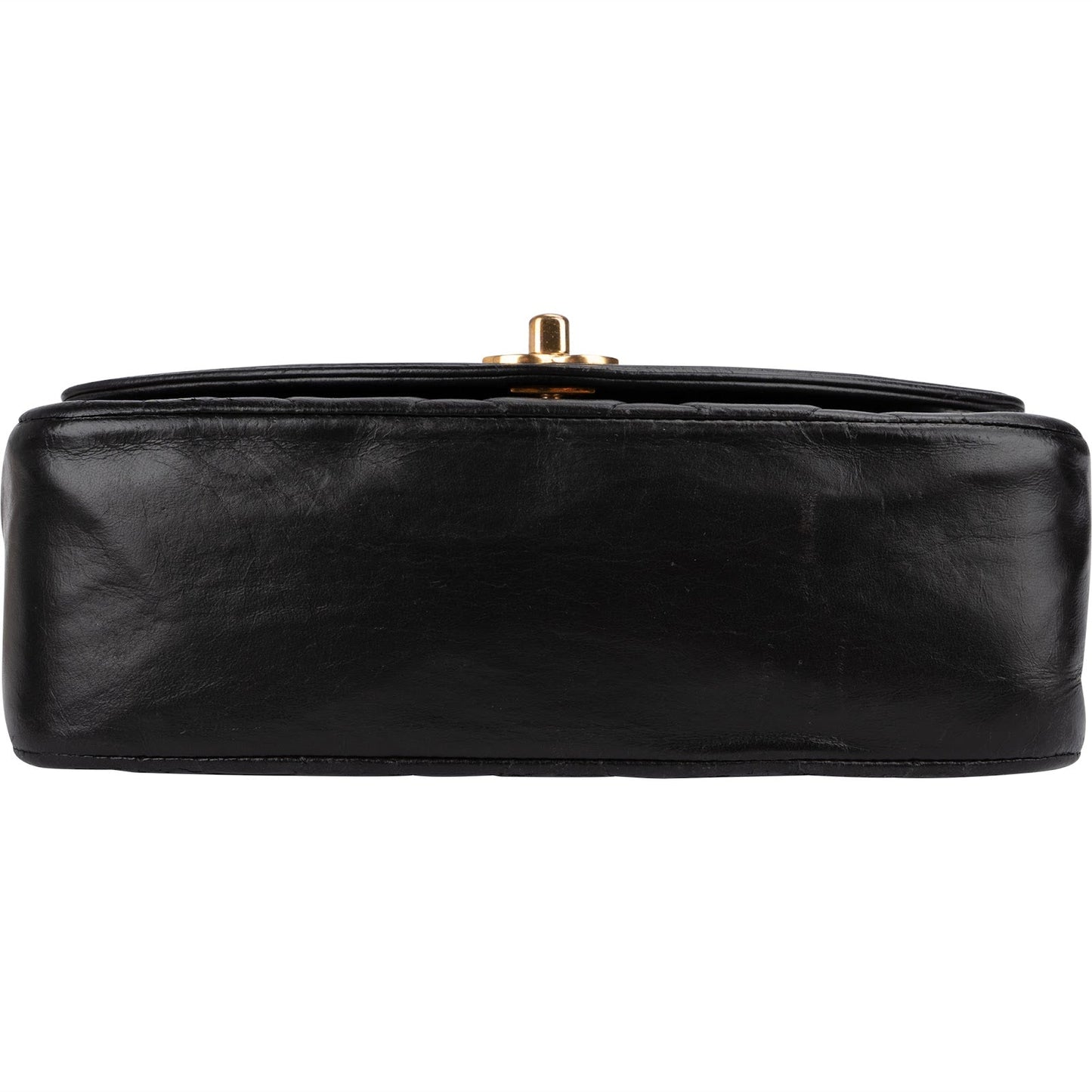 Chanel Quilted Lambskin 24K Gold Diana Single Flap Crossbody Bag