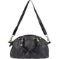 Gucci Black Leather New Bamboo Top Handle Bowling Handbag