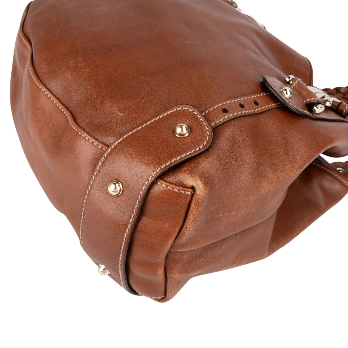 Gucci Brown Calfskin Pelham Horsebit Hobo Shoulder Bag