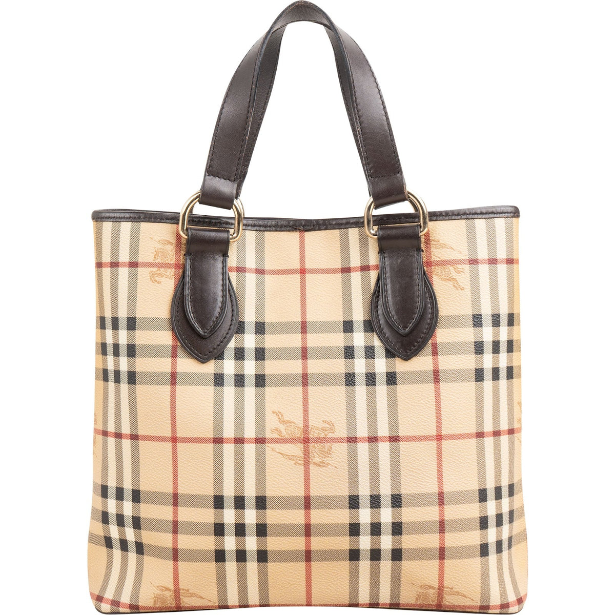 Burberry Haymarket Check Canvas Tote Handbag