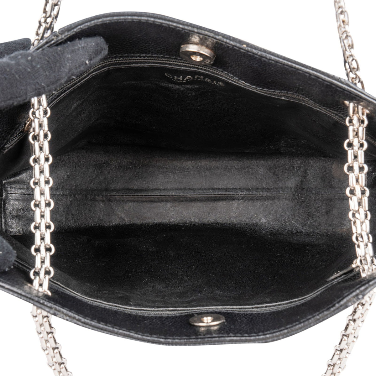 Chanel Caviar Leather Bijoux Chain Tote Shoulder Crossbody Bag