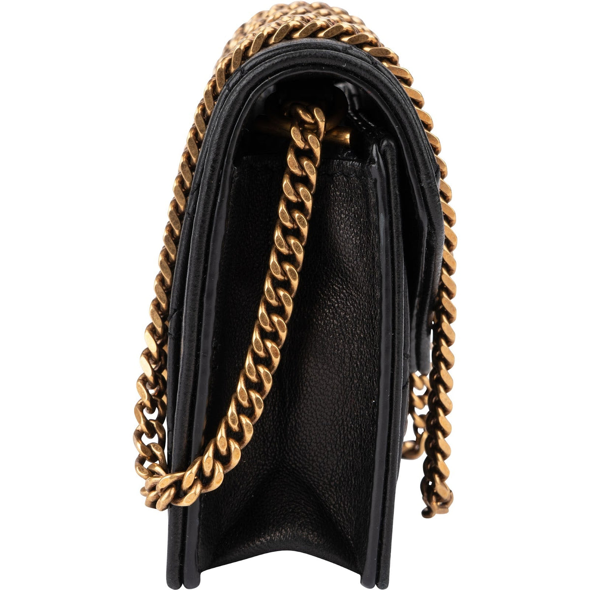 Saint Laurent Cassandre Envelope Micro aus gestepptem Lammleder – Ansicht 3