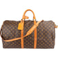 Louis Vuitton Monogram Canvas Keepall 55 Bandoulière Travel Bag