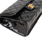 Chanel Quilted Patent Leather Top Handle Handbag