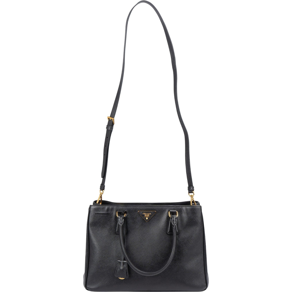 Prada Galleria aus schwarzem Saffiano-Leder – Ansicht 7