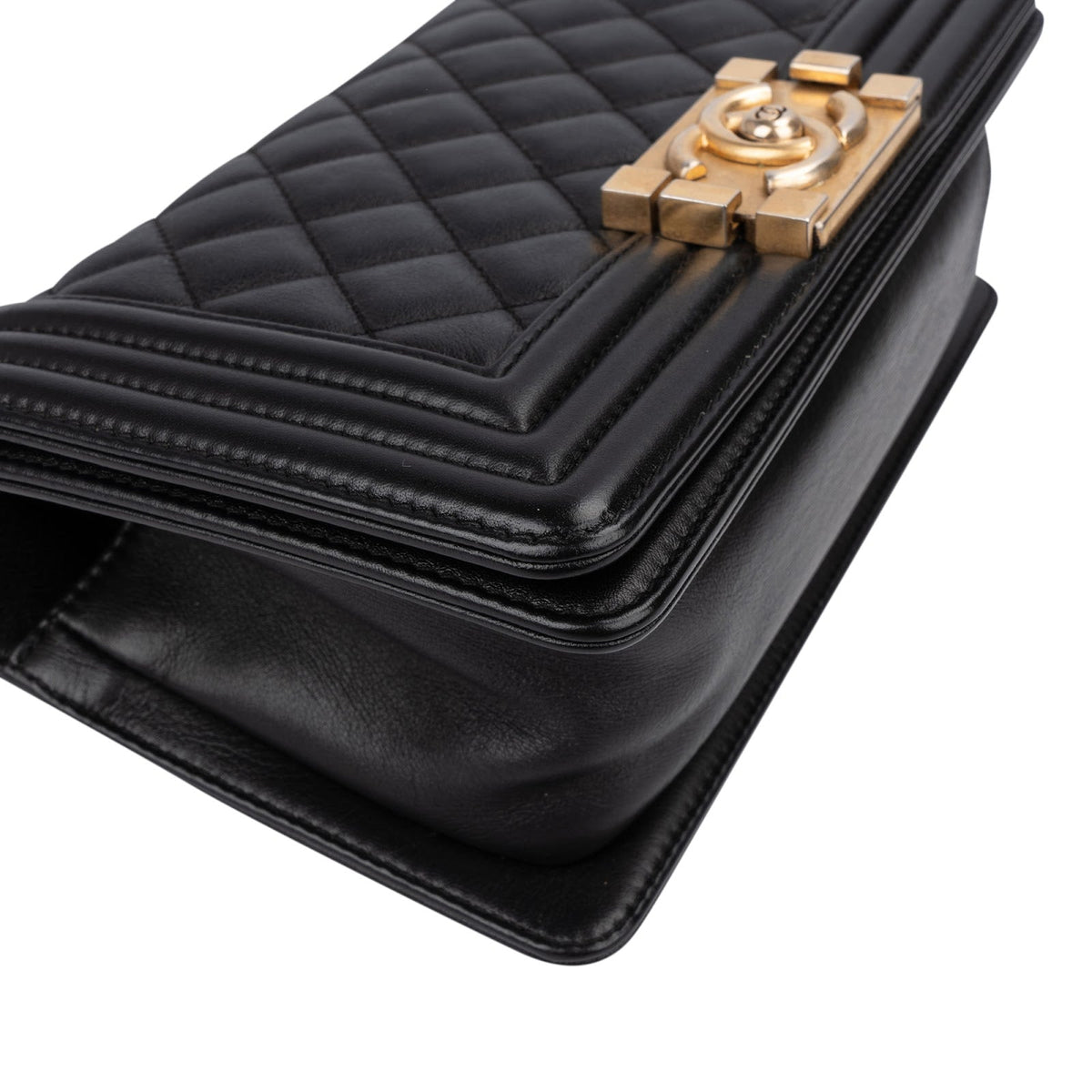 Chanel Quilted Calfskin Small Boy Single Flap Crossbody Bag