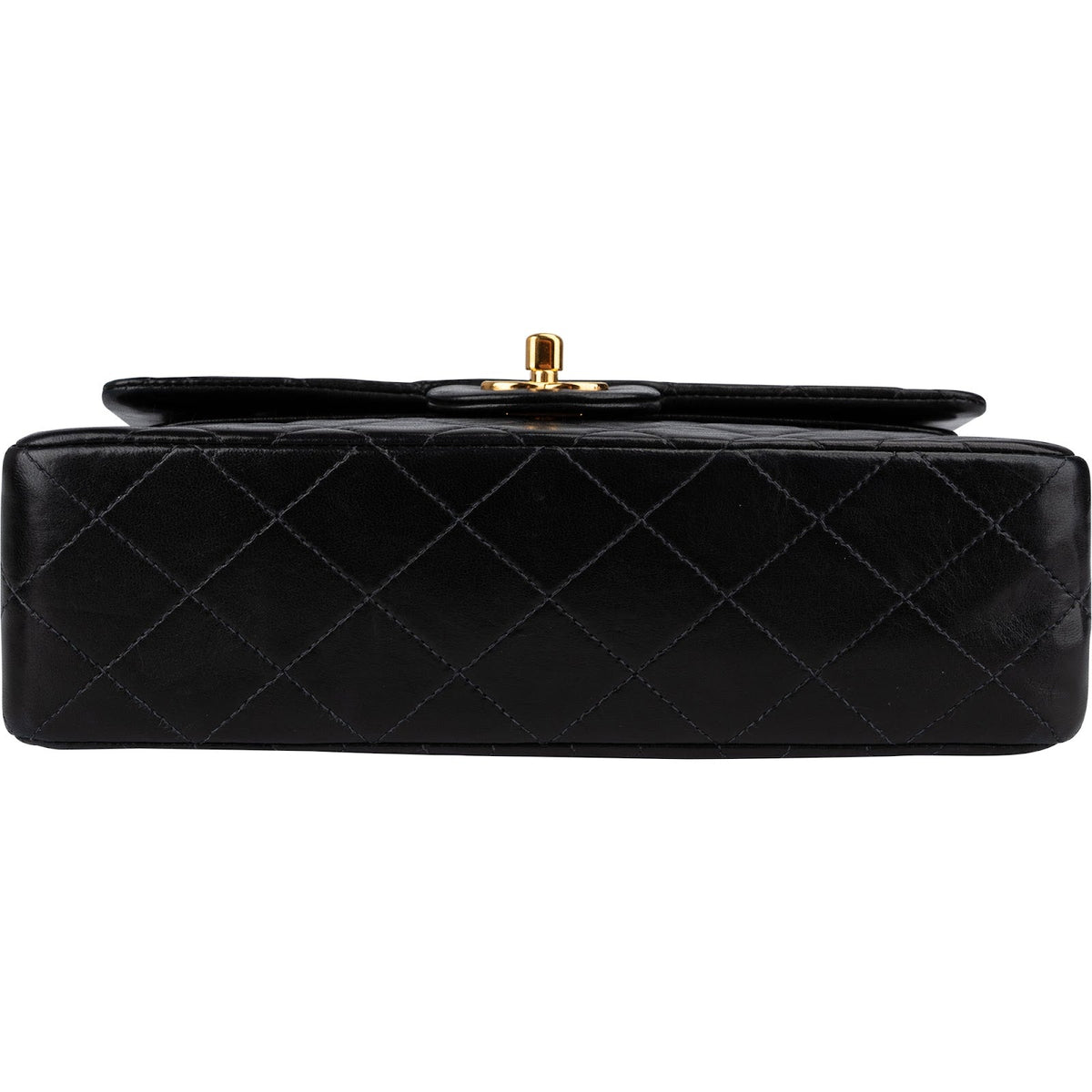 Chanel Quilted Lambskin 24K Gold Small Double Flap Shoulder Bag