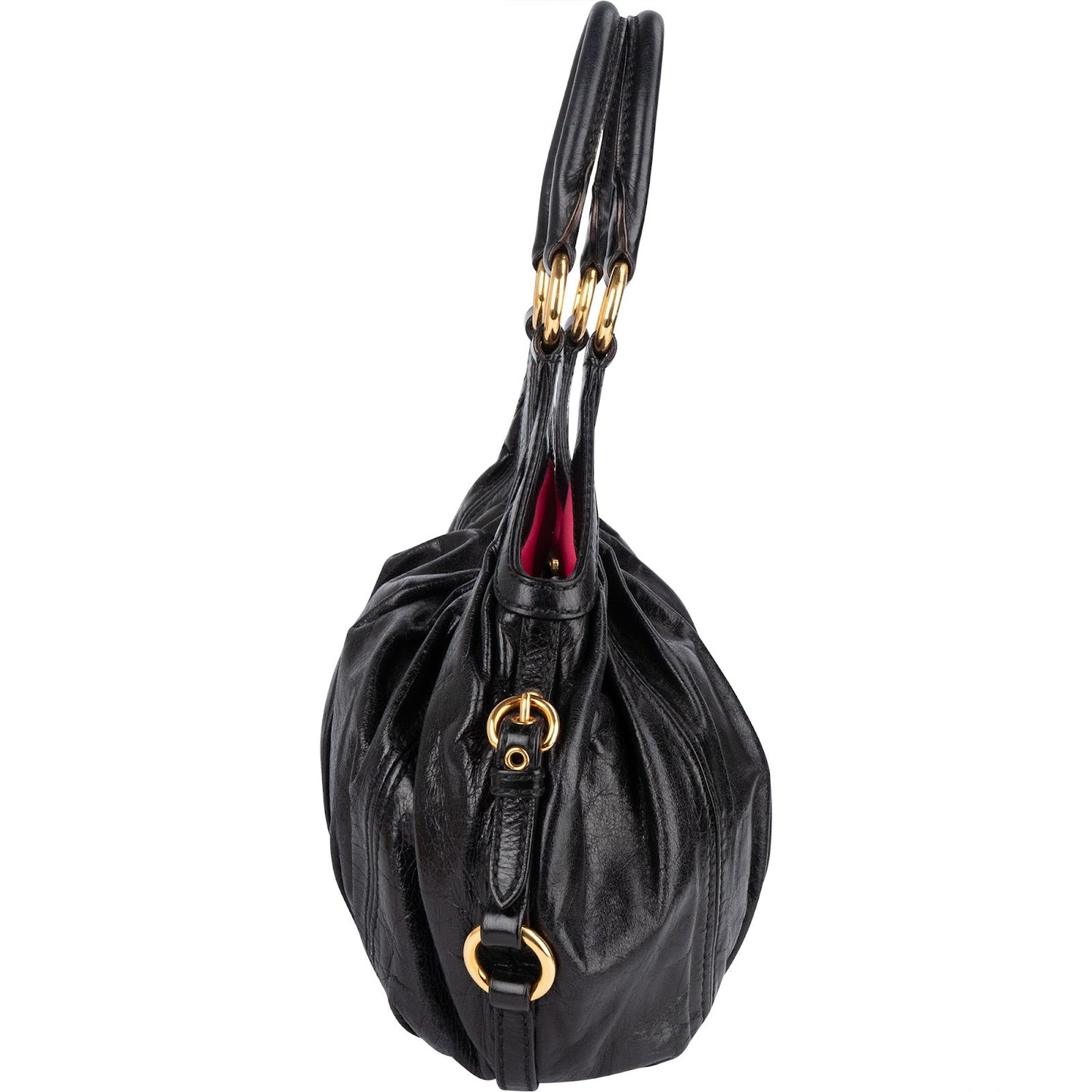 Miu Miu Vitello Lux Hobo Shoulder Bag