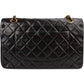 Chanel Quilted Lambskin 24K Gold Double Flap Shoulder Bag