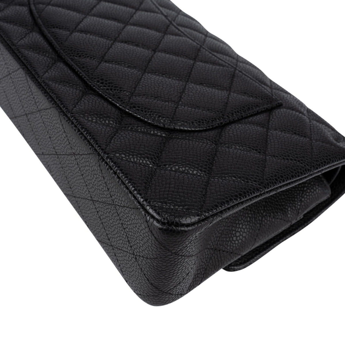 Chanel Quilted Caviar Leather Medium Double Flap Crossbody Bag