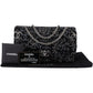 Chanel Sequin Embellished Woven CC Medium Double Flap Shoulder Bag