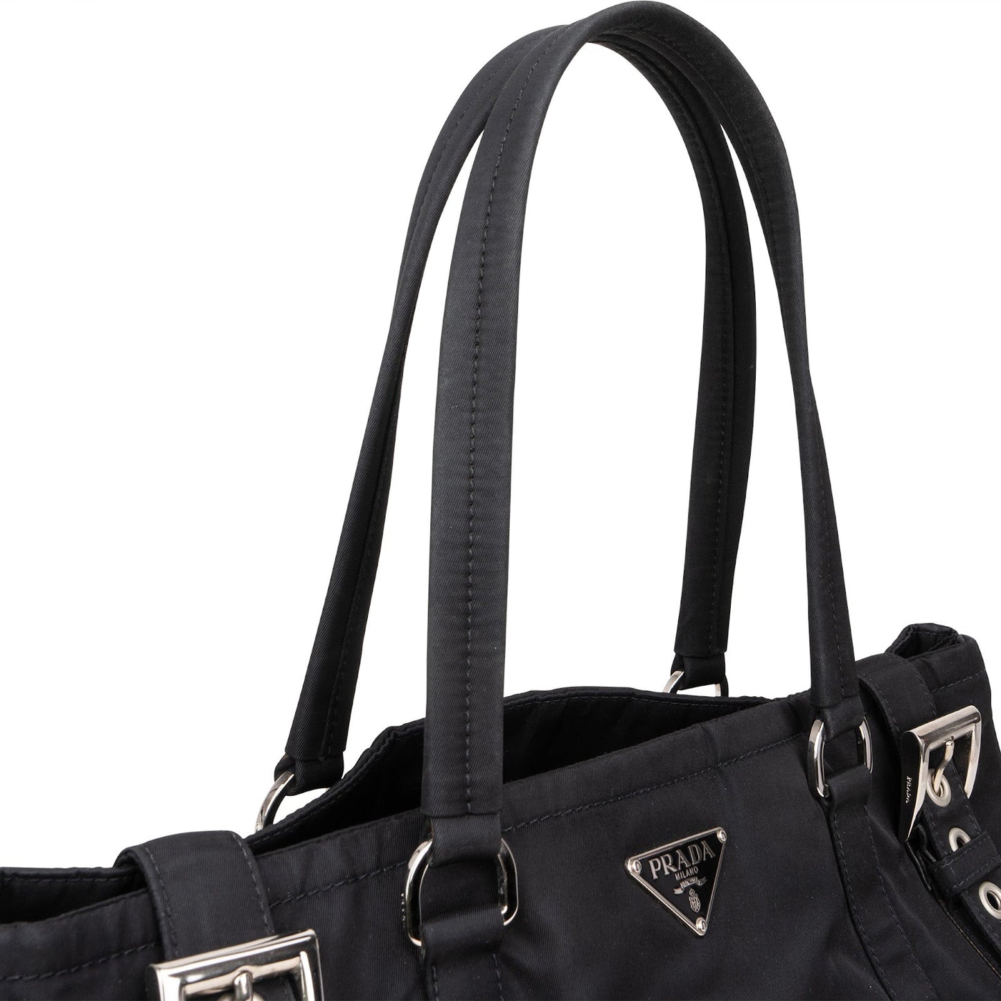 Prada Nylon Triangle Tote Handbag