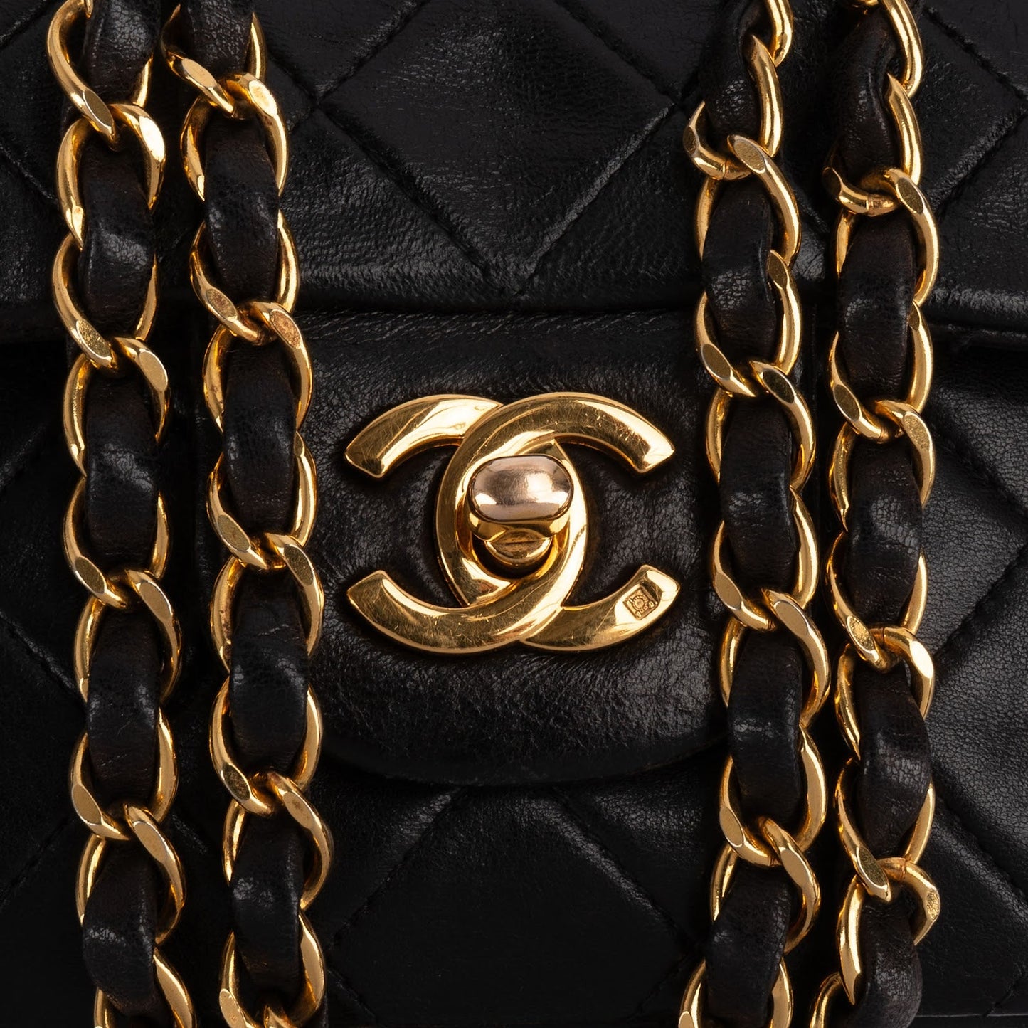 Chanel Quilted Lambskin 24K Gold Medium Double Flap Shoulder Bag