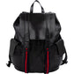 Gucci Web Backpack aus Leder in Krokooptik – Vorderansicht