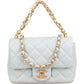 Chanel Quilted Lambskin Mini Single Flap Pearl Handle Crossbody Bag