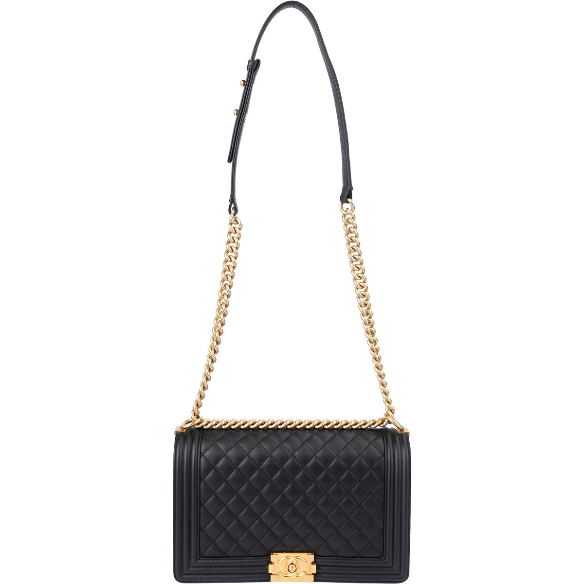 Chanel Quilted Lambskin New Medium Boy Single Flap Crossbody Bag