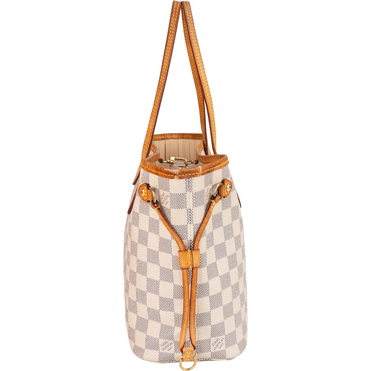 Louis Vuitton Monogram Damier Azur Canvas Neverfull PM Shoulder Bag